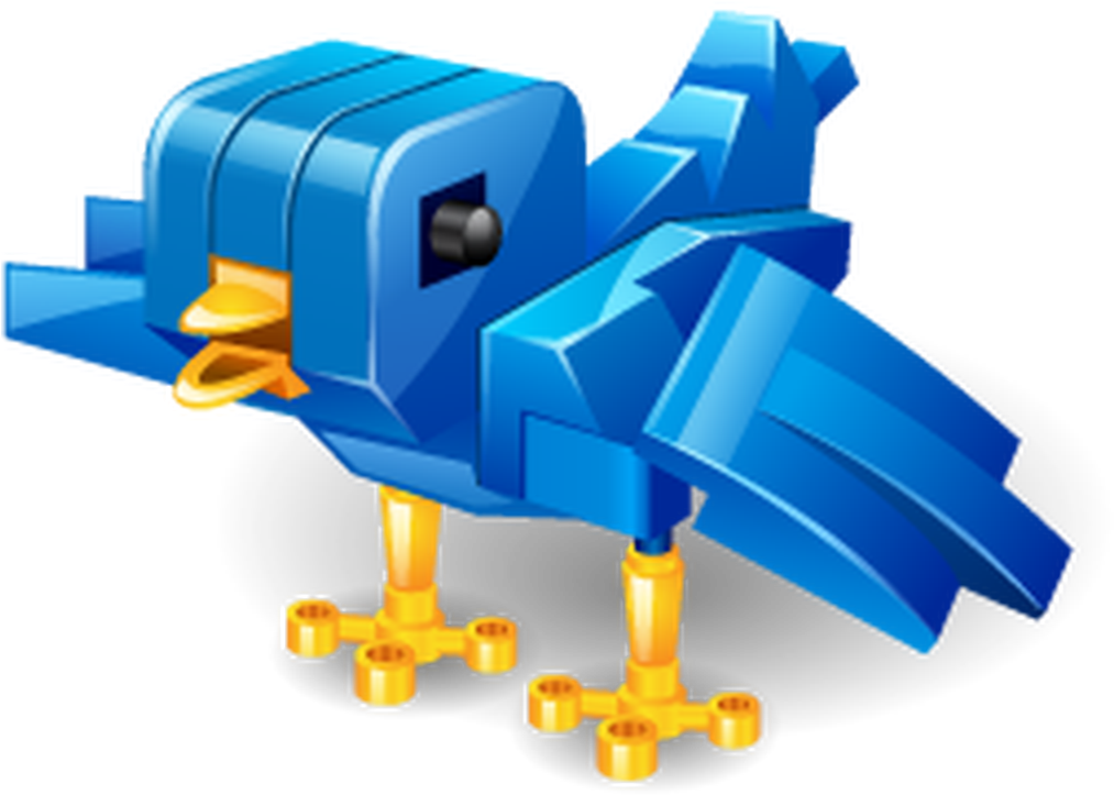 Twitter Robot Bird - Twitter Bot Clipart (1024x1024), Png Download