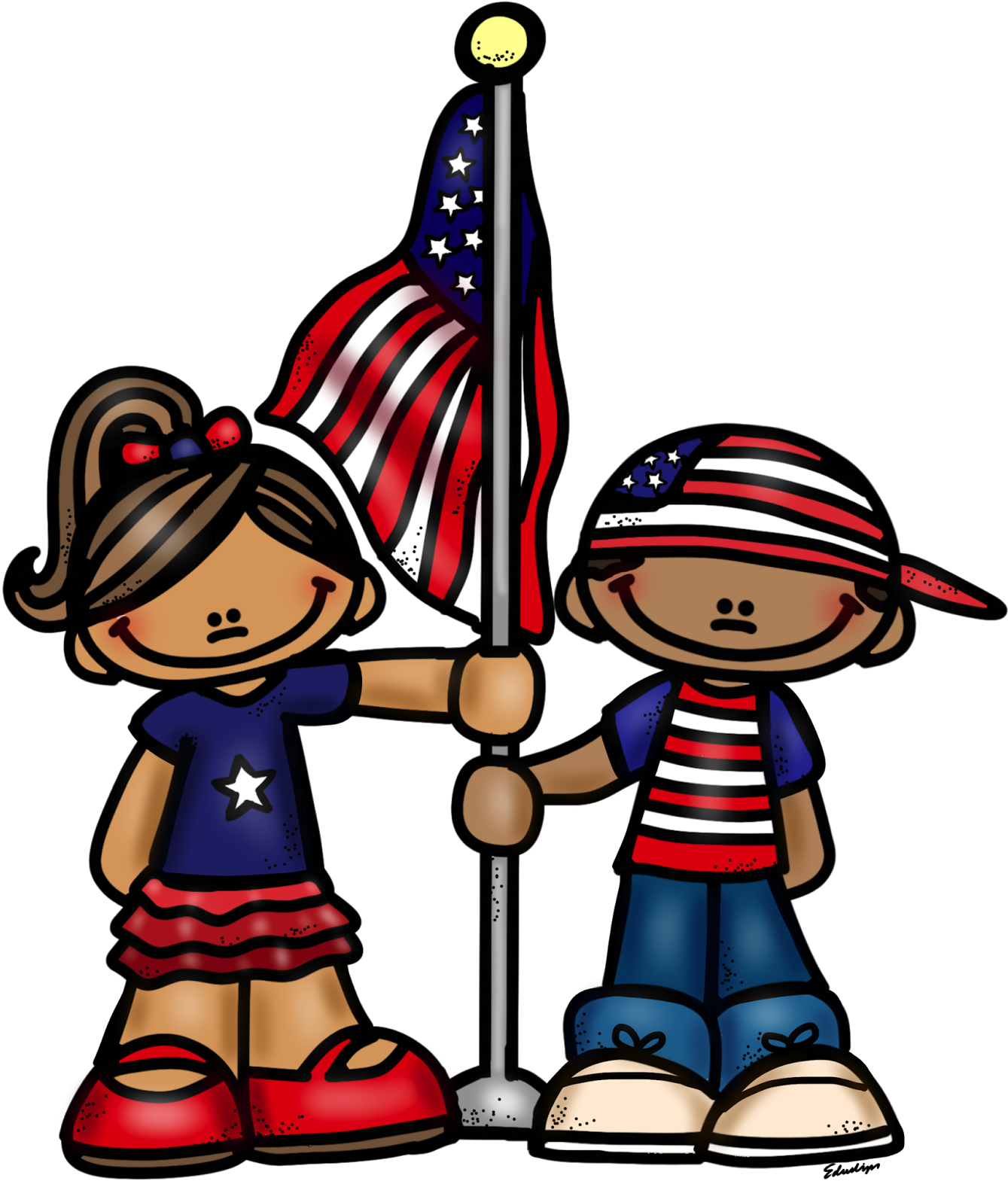 Image Result For Educlips 4th Of July Clipart, Kids - Png Download (1339x1569), Png Download