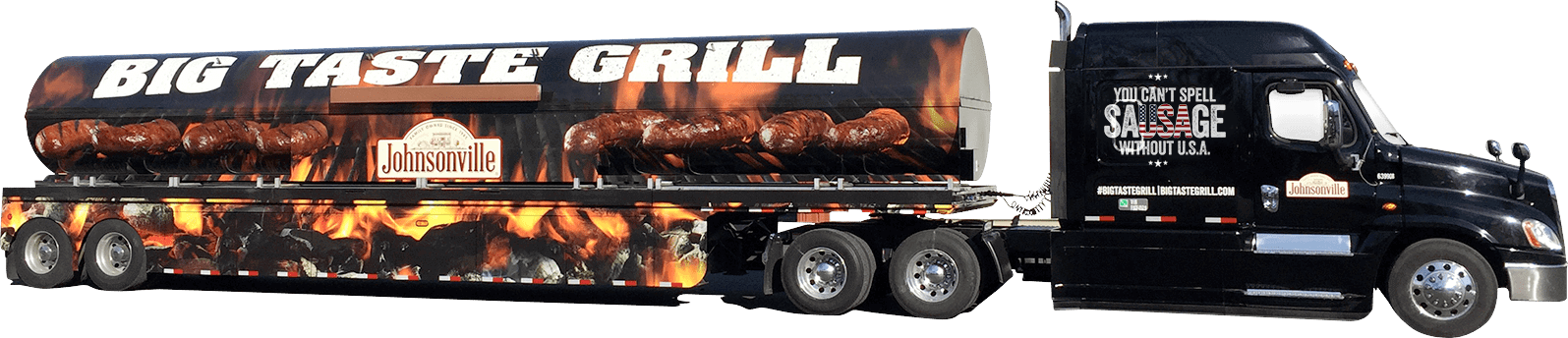 Big Taste Grill Truck - Barbecue Grill Clipart (1595x344), Png Download