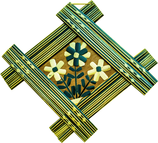 Natures Touch Yellow And Dark Brown Flowers Wall Hanging - Cross Clipart (1000x1000), Png Download