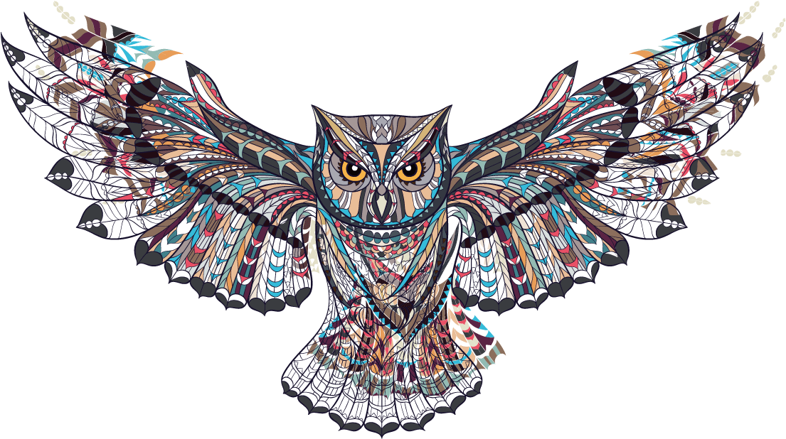 Owl Room Cute Wall Sticker Tattoo Decal Clipart - Owl Tattoo Png Transparent Png (1134x1134), Png Download