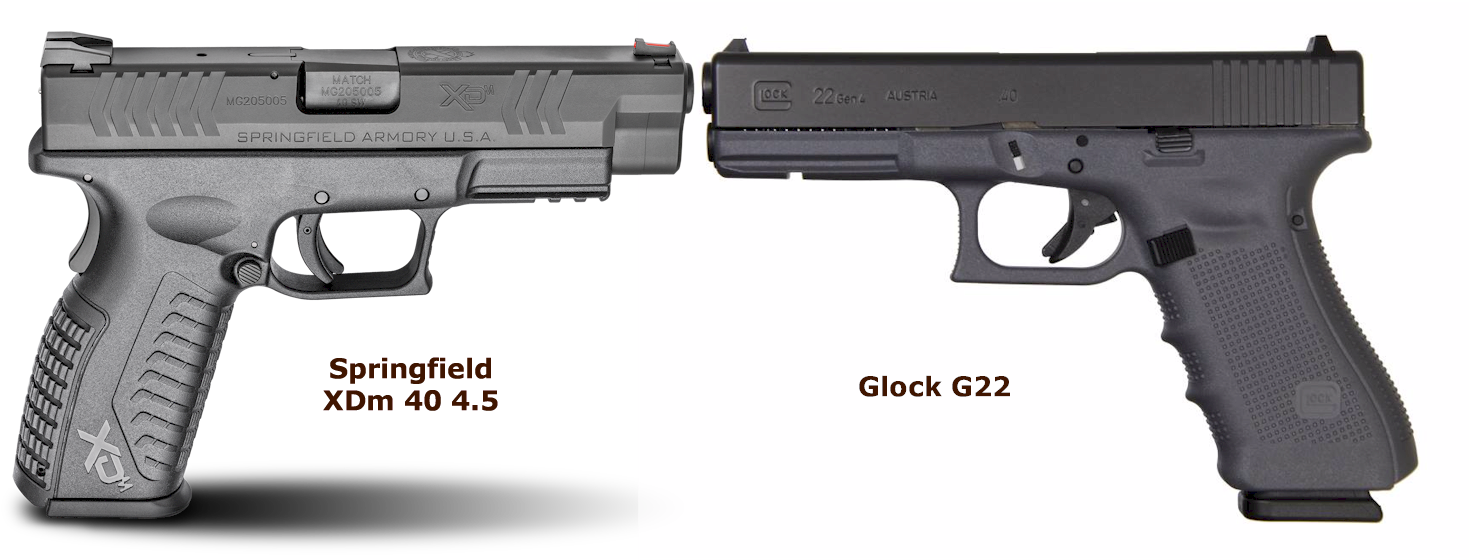 Glock G22 - Springfield Armory Xdm 3.8 Clipart (1493x567), Png Download