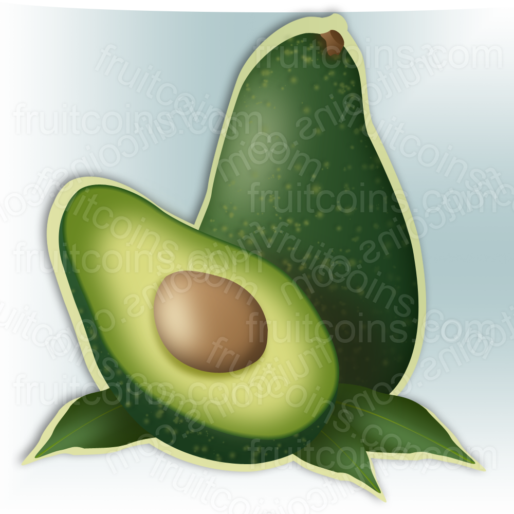 Avocado - Illustration Clipart (1000x1000), Png Download