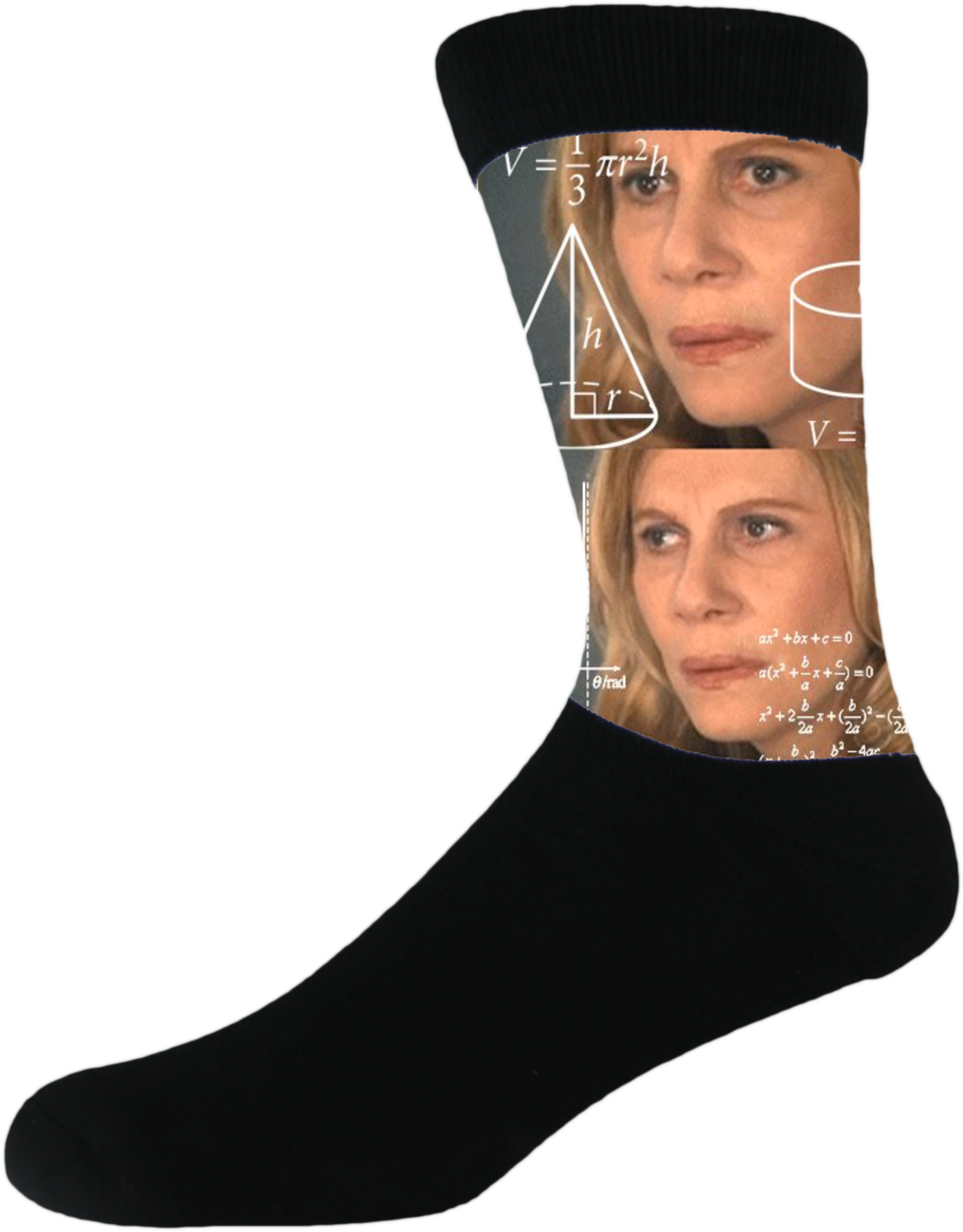 Confused Brazlian Math Lady - Sock Clipart (2982x2982), Png Download