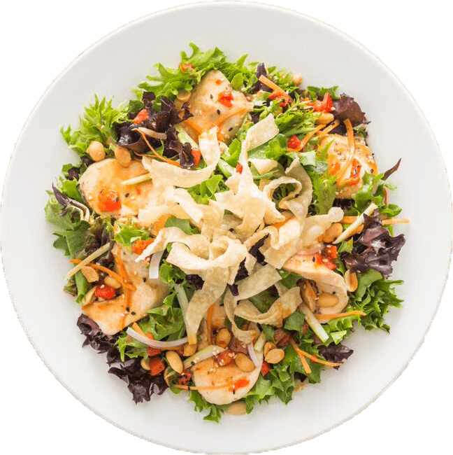 Thai Peanut Roasted Chicken, Sesame Seeds, Asian-style - Nộm Clipart (648x650), Png Download