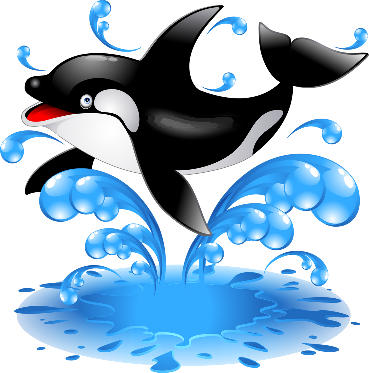 Whale Jumping Clipart - Png Download (1266x1280), Png Download