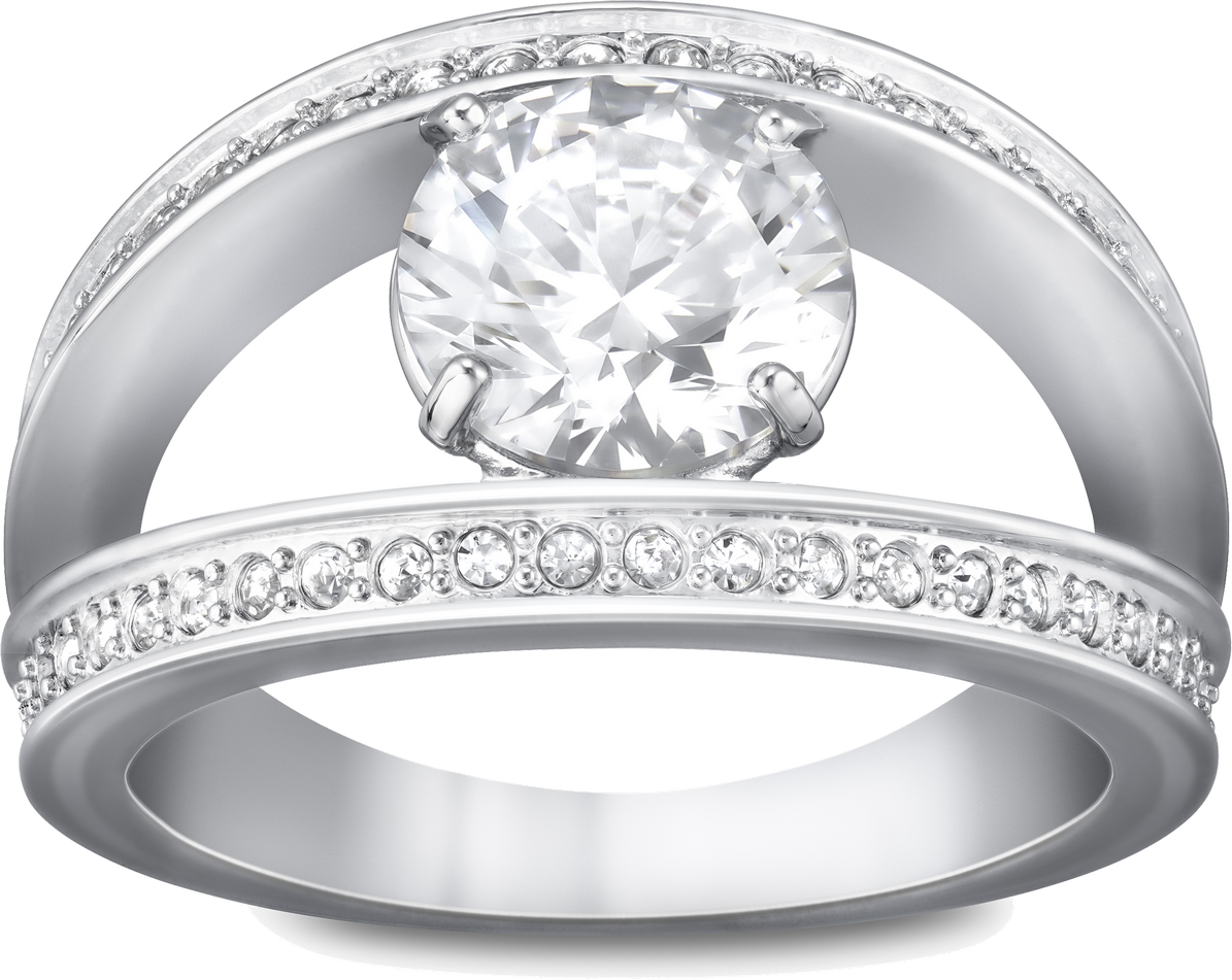 Silver Rings, Silver Jewelry, 925 Silver, Golden Ring, - Swarovski Vitality White Ring Clipart (1195x951), Png Download
