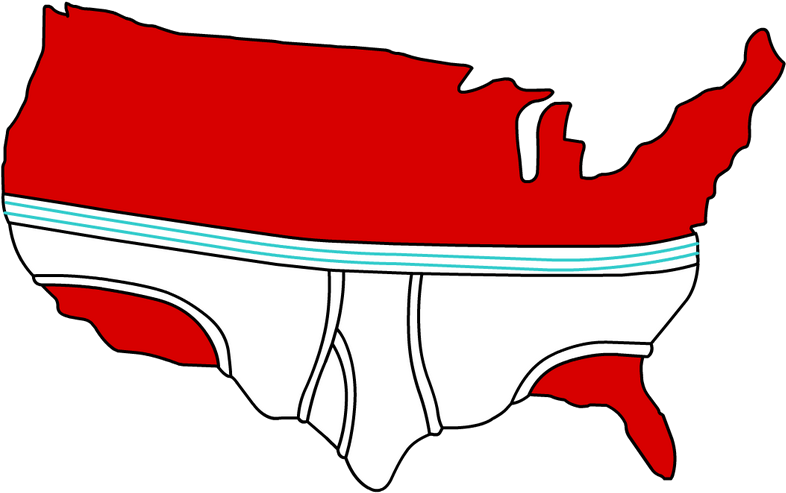 File - Usa Underwear - Png - United States In Underwear Clipart (800x504), Png Download