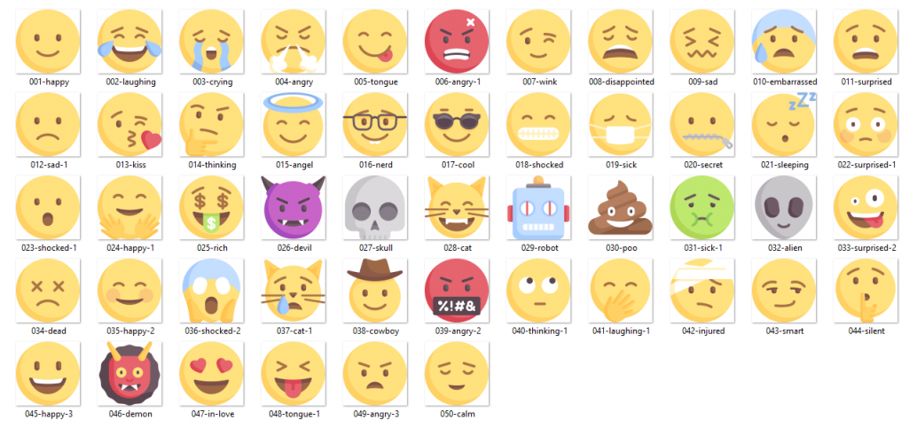 Emoji Motifs Collection Name Labels - Smiley Clipart (1024x768), Png Download