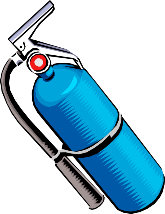 Vector Illustration Of Handheld Cylindrical Blue Fire Clipart (541x700), Png Download