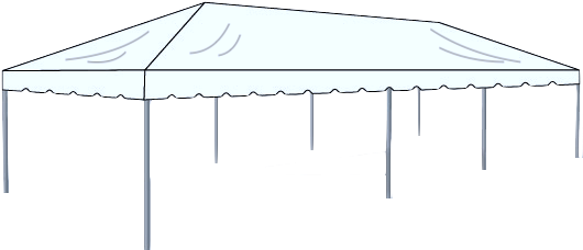 15' X 40' Classic Series Frame Tent Clear Clipart (672x672), Png Download