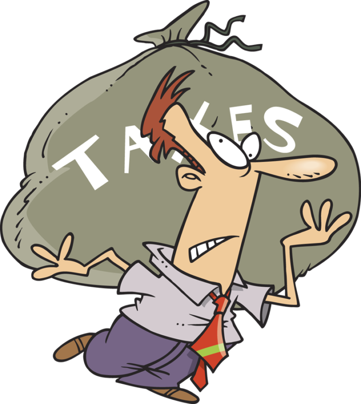 Clip Royalty Free Bankruptcy Image Group Penalties - Burden Of Tax Cartoon - Png Download (716x800), Png Download