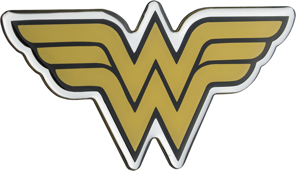 Wonder Woman Classic Yellow Logo Lensed Emblem - Dc Comics Wonder Woman Logo Clipart (1000x577), Png Download