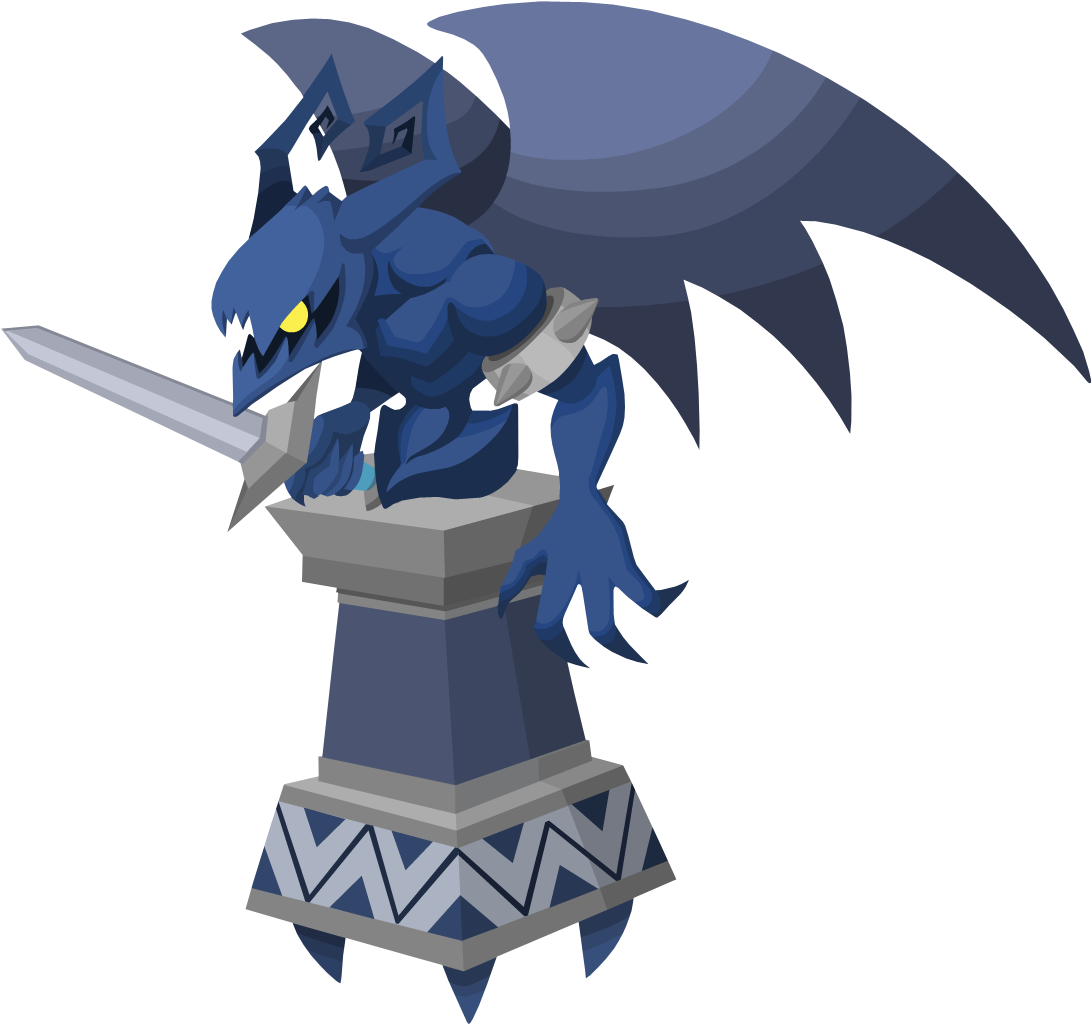 Khx Gargoyle Knight - Kingdom Hearts Statue Heartless Clipart (1178x1127), Png Download