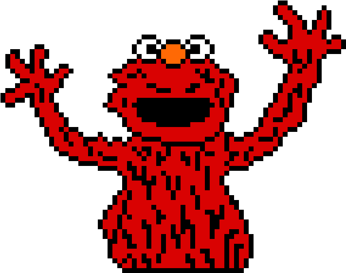 Elmo - Elmo Pixel Art Clipart (820x740), Png Download