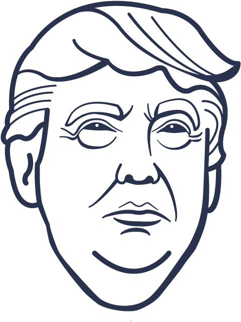 Art Film Ghostbusters Youtube Donald Transprent Png - Donald Trump Line Art Clipart (720x720), Png Download