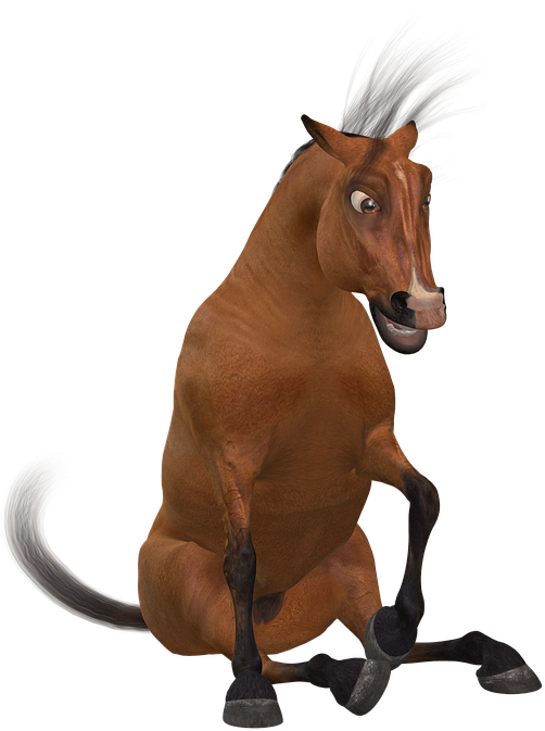 Funny Horse Png - Horse Toon Clipart (540x720), Png Download