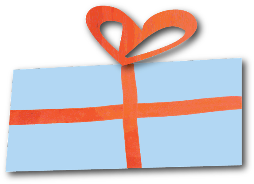 Blue Present - Heart Clipart (861x600), Png Download