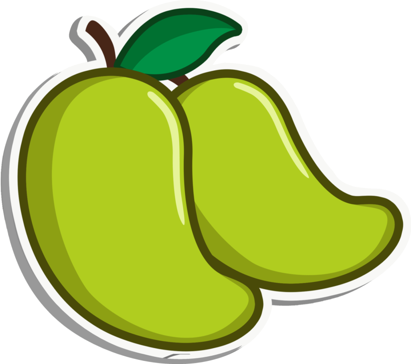 Pin Green Mango Clipart - Green Mango Clipart Png Transparent Png (800x709), Png Download