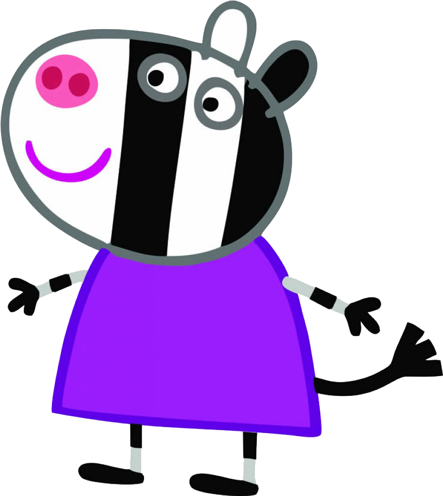 Pig Png, George Cerdo, Peppa Pig Family, Pig Character, - Peppa Zebra Clipart (1000x1000), Png Download