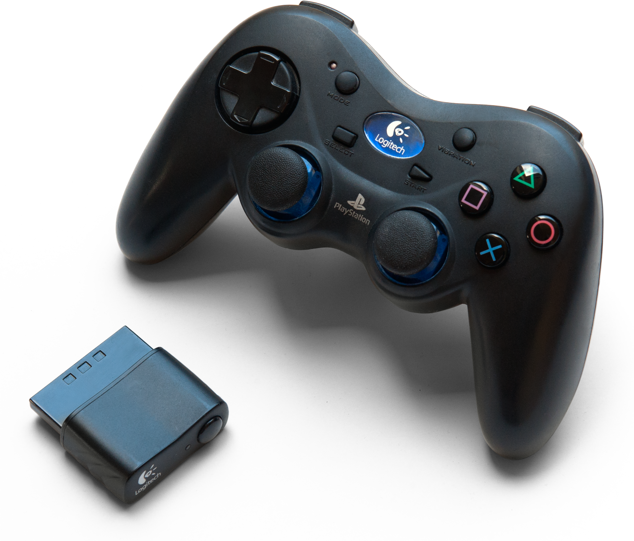 Ps2 Controller Png Clip Royalty Free Library - Logitech Wireless Ps2 Controller Transparent Png (2201x1878), Png Download