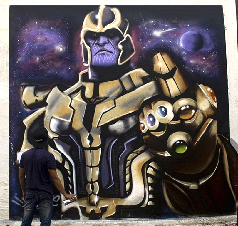 Mooz Thanos Mumbai Best Graffiti India Clipart (1024x768), Png Download