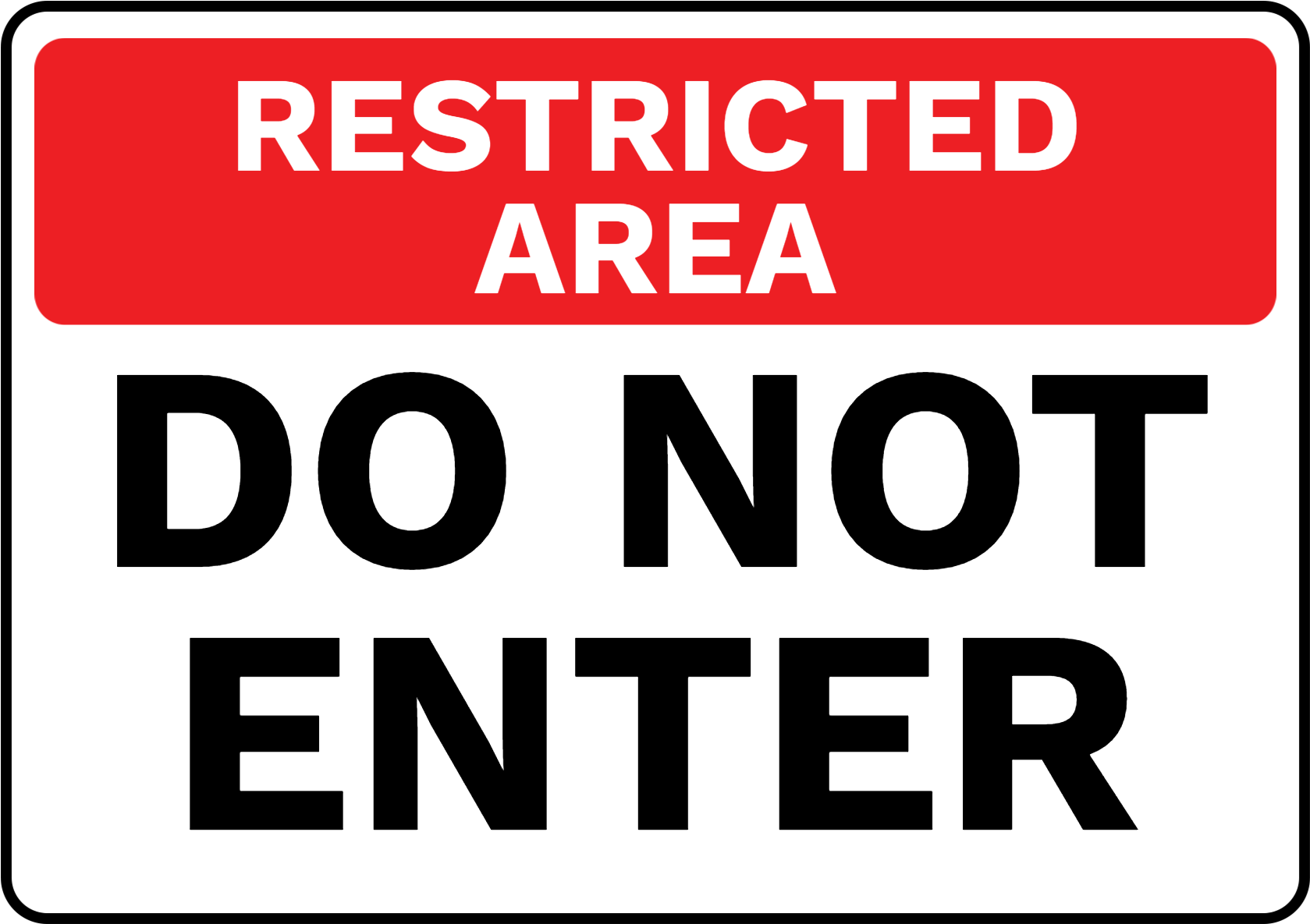 Restricted Area Do Not Enter Sign Australia - Hospitality Signs Clipart (1679x1185), Png Download