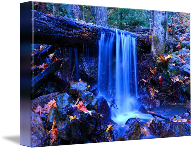 650 X 504 3 - Night Time Waterfall Clipart (650x504), Png Download