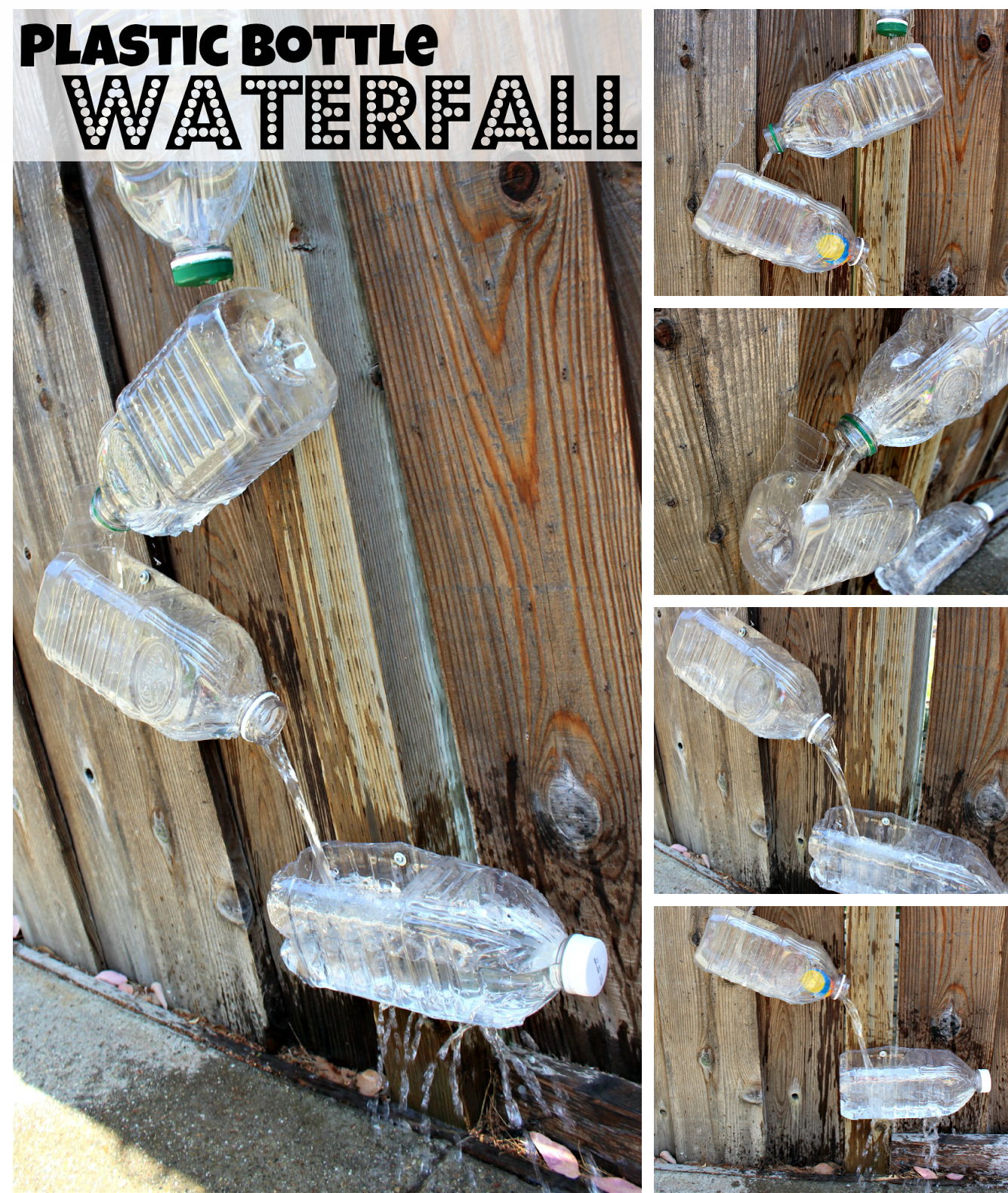 How-to Tutorial {think Outside The Toy Box} Summer - Plastic Bottle Waterfall Clipart (1350x1600), Png Download