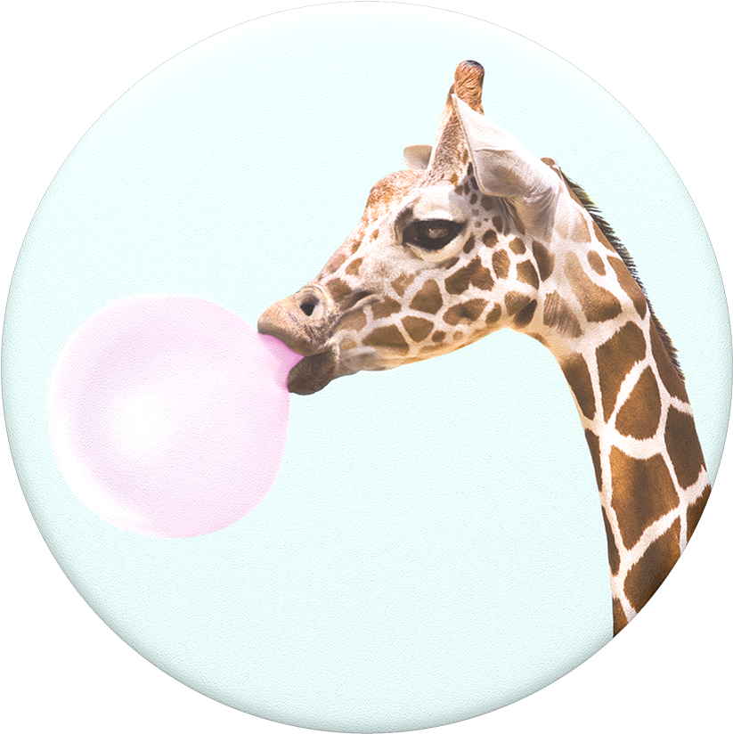 Bubblegum Giraffe, Popsockets - Giraffe Bubblegum Popsocket Clipart (1000x1000), Png Download