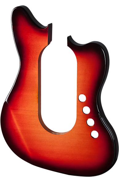 Pons Guitars Ku Sunburst - Electric Guitar Clipart (532x620), Png Download