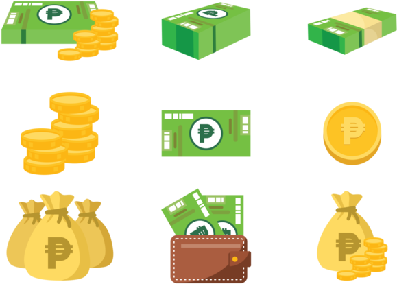 Peso Mexican Money Icons Vector - Money Icon Peso Clipart (700x490), Png Download