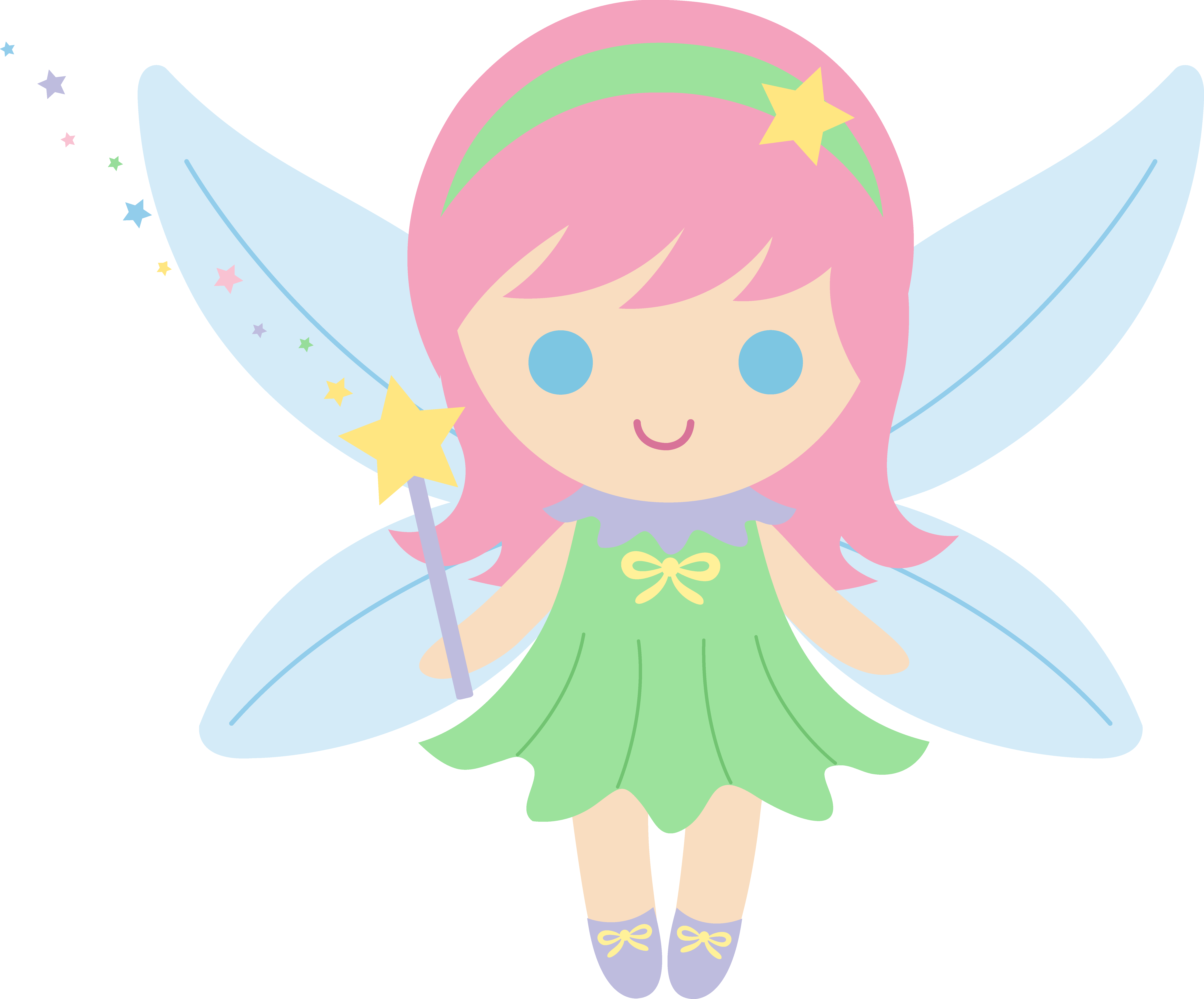 Pink Fairy Tales Png - Cartoon Fairies Clipart (7559x6272), Png Download