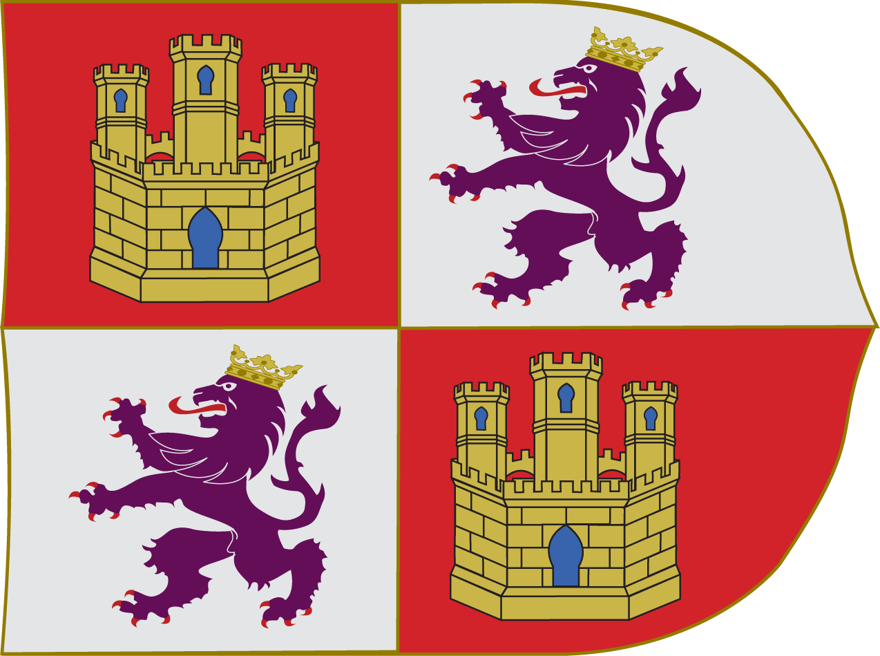 Estandarte De La Corona De Castilla - Spain Flag Middle Age Clipart (1274x949), Png Download