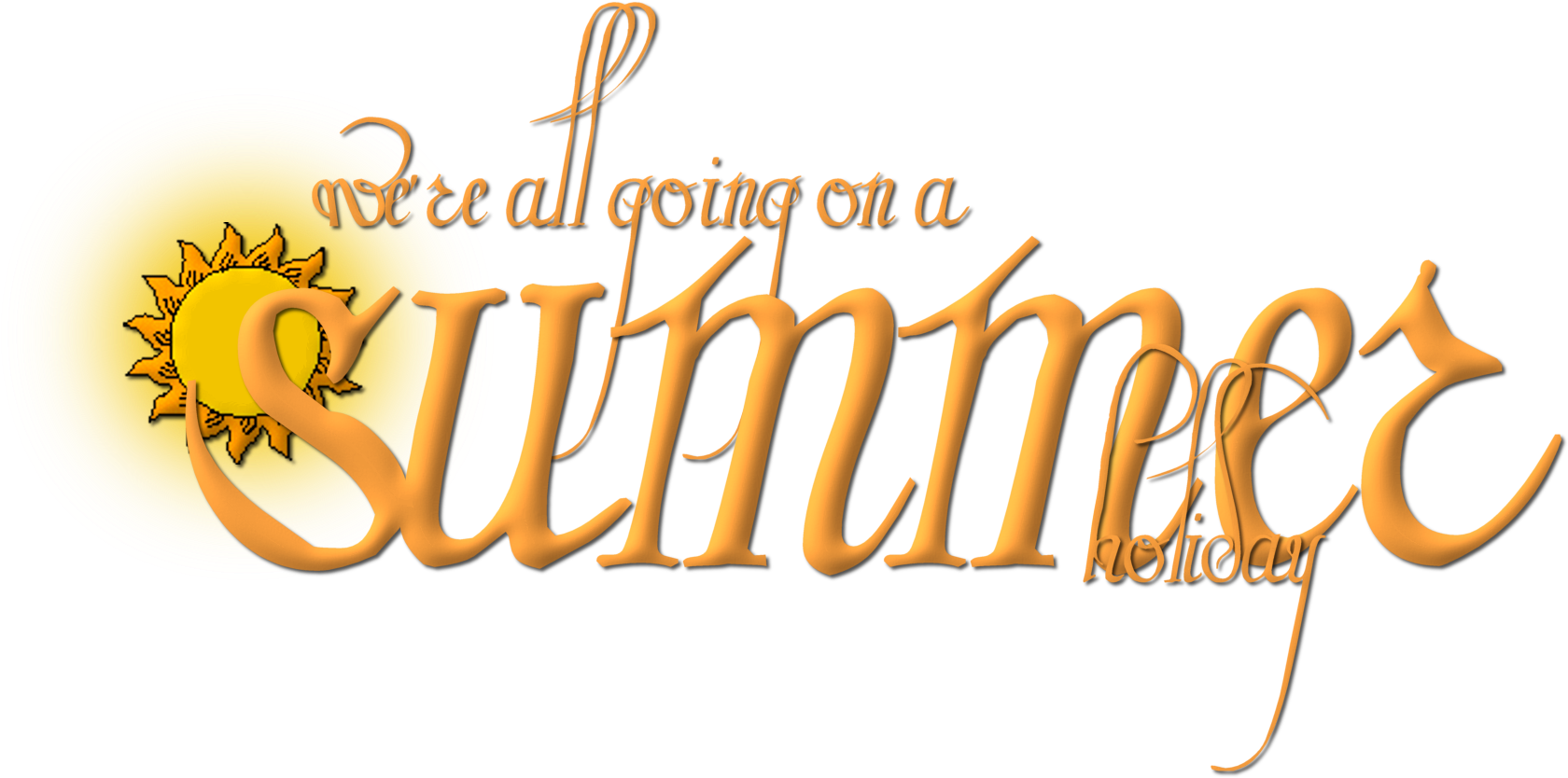 Summer Wordart - Calligraphy Clipart (1850x893), Png Download