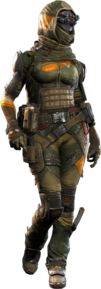 Female Soldier Png - Titanfall 2 Female Character Clipart (460x1080), Png Download
