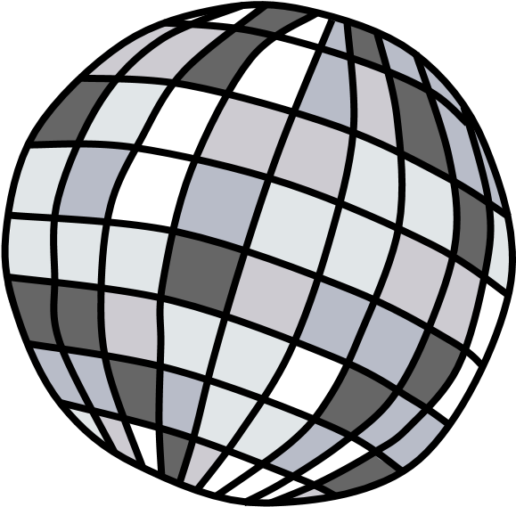 Disco Ball, Silver - Blue Clipart (816x1056), Png Download