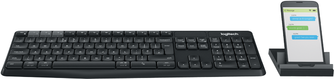 Galleryimg - Galleryimg - Galleryimg - Logitech K375s Multi Device Wireless Keyboard And Stand Clipart (652x560), Png Download