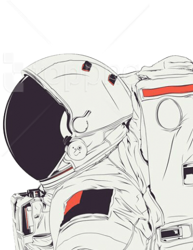 Astronaut Illustration Art Clipart (480x675), Png Download