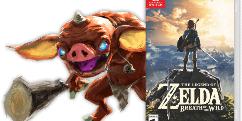 Breath Of The Wild Uk Cover Art Clipart (810x400), Png Download