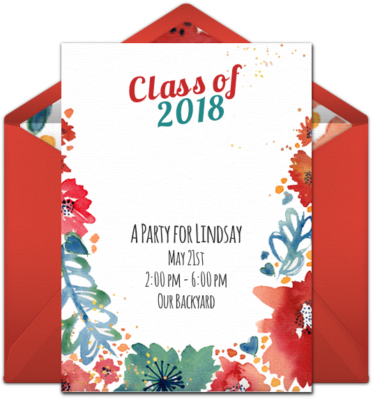 Hosting A Graduation Party Start With This Free Digital - Christmas Card Clipart (650x650), Png Download