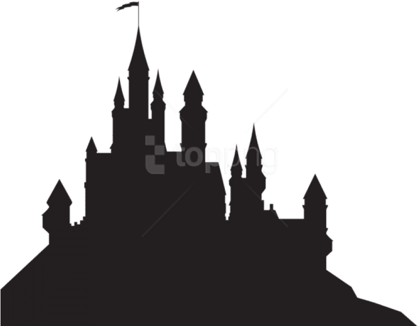 Free Png Castle Silhouette Png Png - Hogwarts Castle Silhouette Clipart (850x663), Png Download