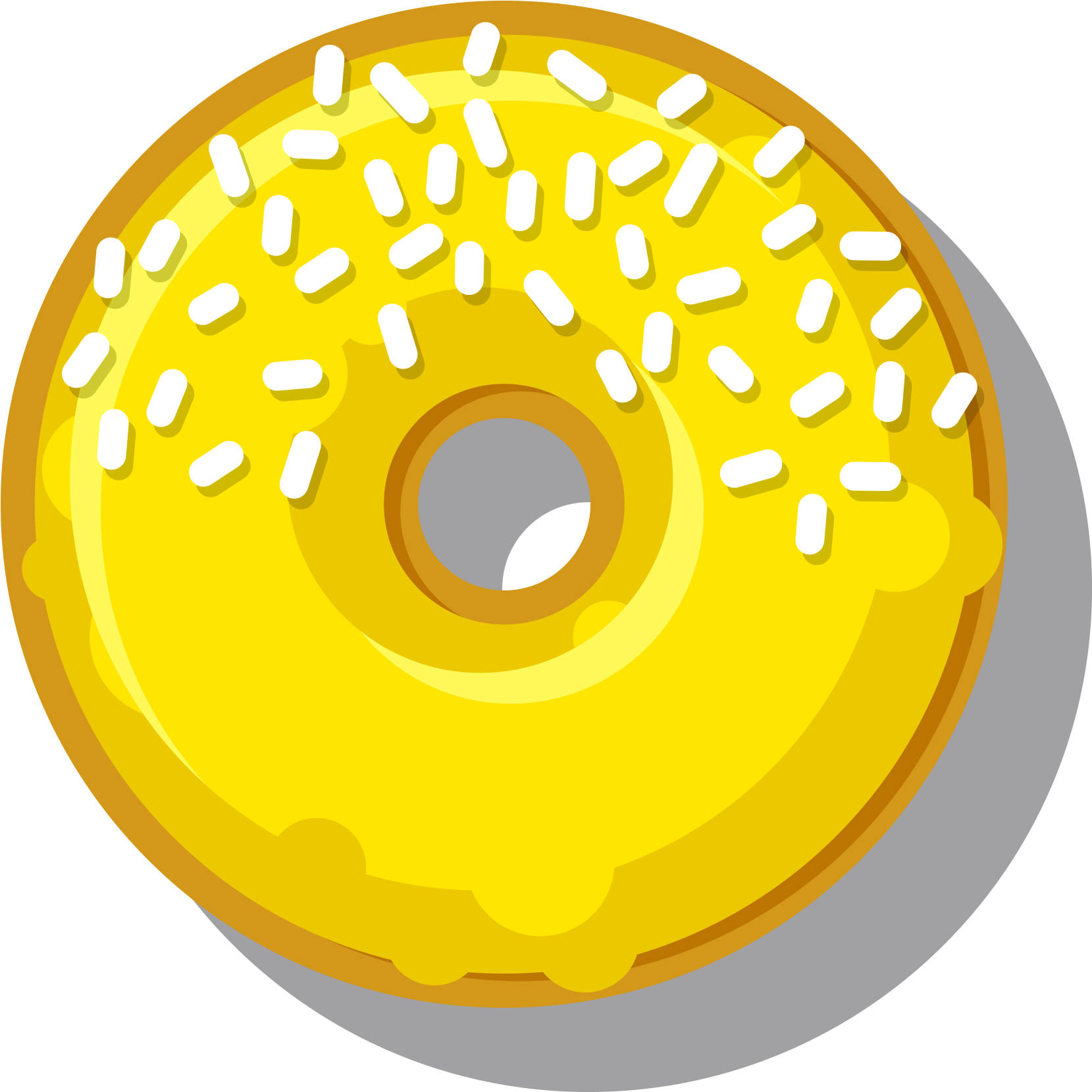 Dougnut Clipart Orange Donut - Circle - Png Download (2638x2620), Png Download
