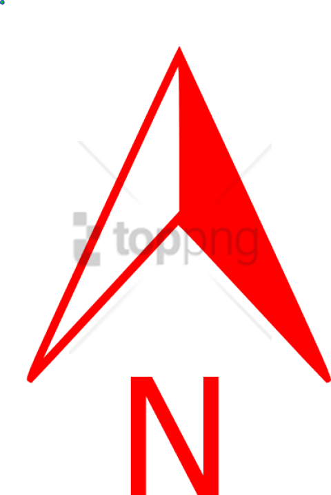 Free Png North Arrow Transparent Png Image With Transparent - Red North Arrow Png Clipart (480x716), Png Download