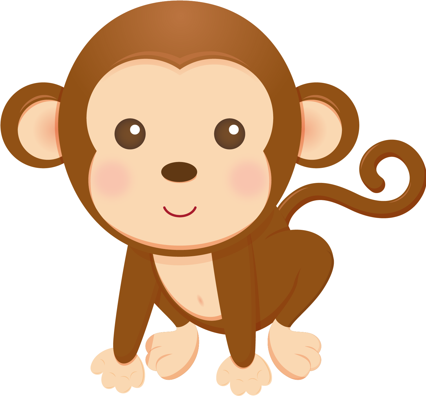 Monkey Png Picture - Monkey Safari Animals Clipart Transparent Png (1500x1500), Png Download