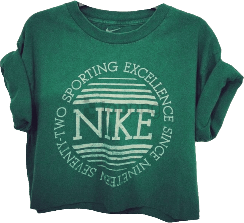 Free Png Download Vintage Green Nike Shirt Png Images - Green Aesthetic Clothes Png Clipart (850x776), Png Download