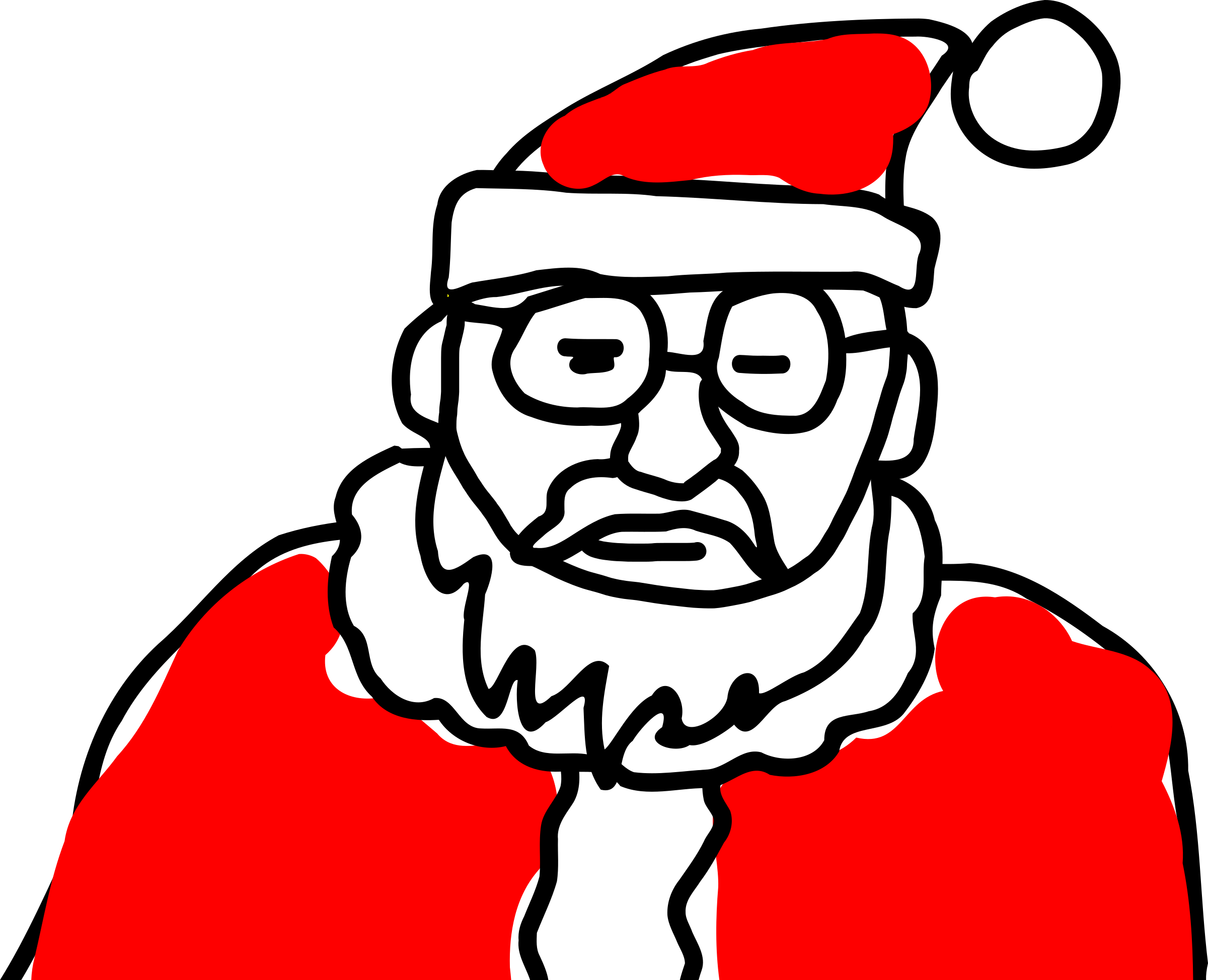 This Free Icons Png Design Of Lazy Santa Clipart (2400x1947), Png Download