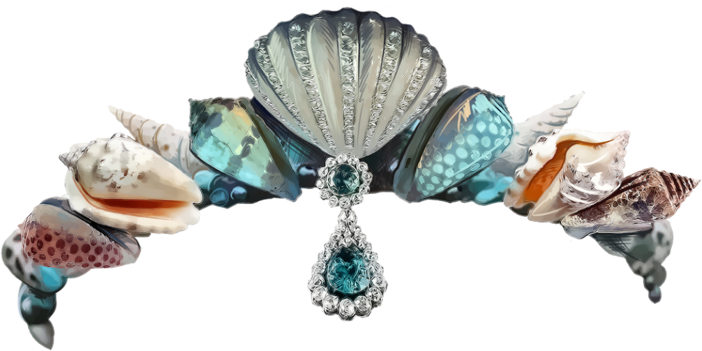 Mermaid Crown Clipart - Transparent Sea Shell Crown - Png Download (1024x1024), Png Download