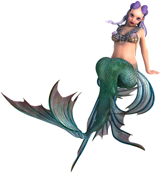 Mythical Siren Png Clipart (606x720), Png Download