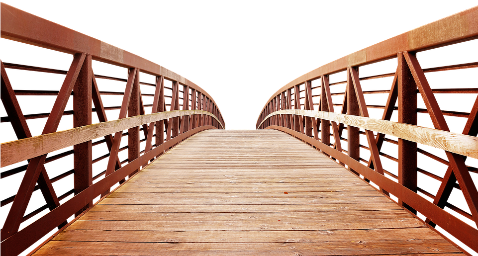 Bridge, Isolated, Wooden Bridge, Transparent, Railing - Ponte De Madeira Png Clipart (960x640), Png Download